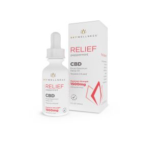 Sky Wellness CBD Relief Oil Drops 1500mg Peppermint