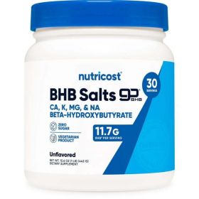 Nutricost 4-in-1 BHB Powder (Unflavored) Exogenous Ketone Salts